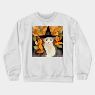 Cat in Hat, autumn moods Crewneck Sweatshirt